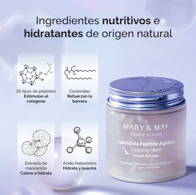 VEGAN CALENDULA PEPTIDE AGELESS SLEEPING MASK